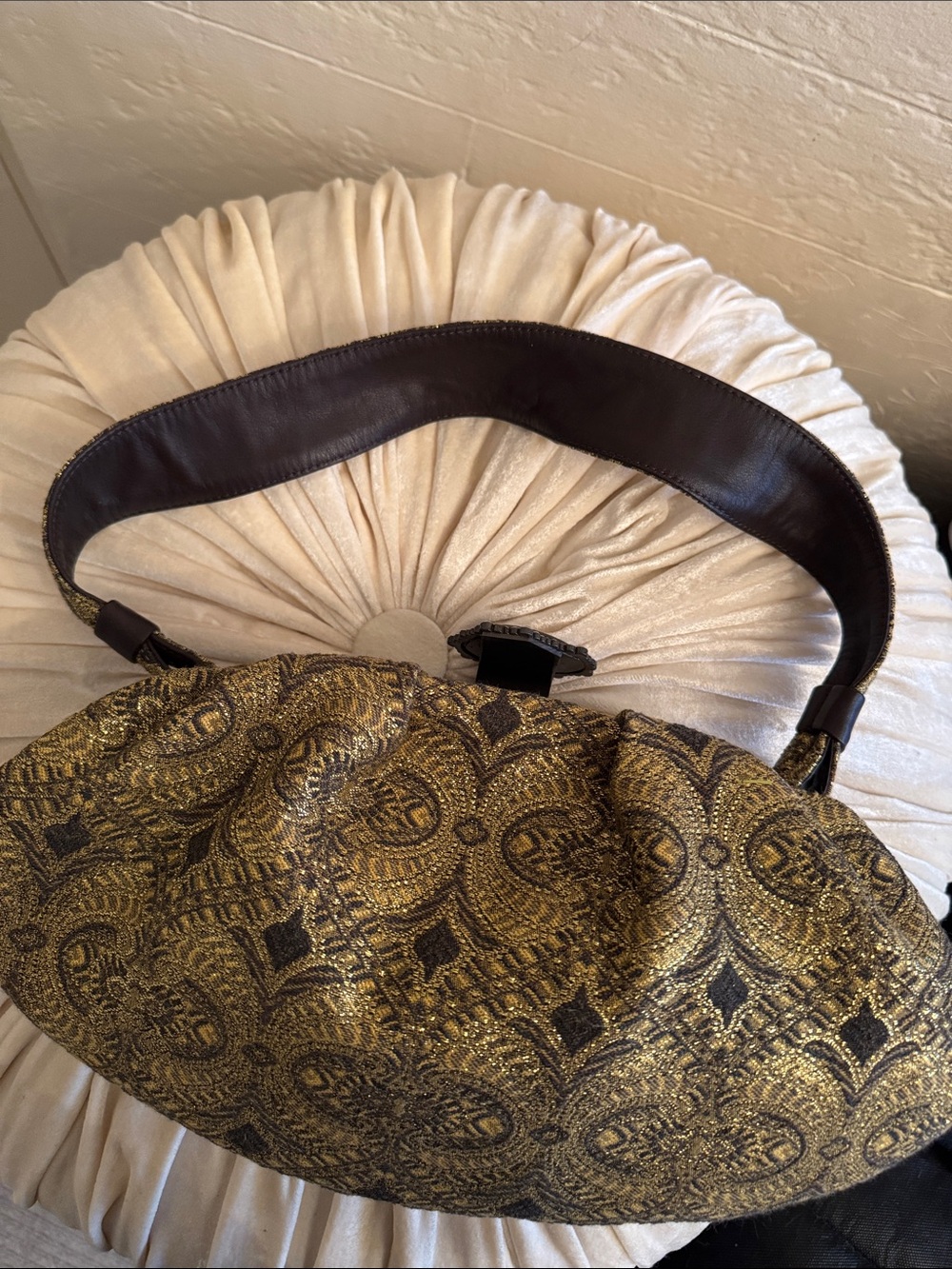 Donald J. Pliner metallic brocade pattern structured bag - Picture 10 of 10